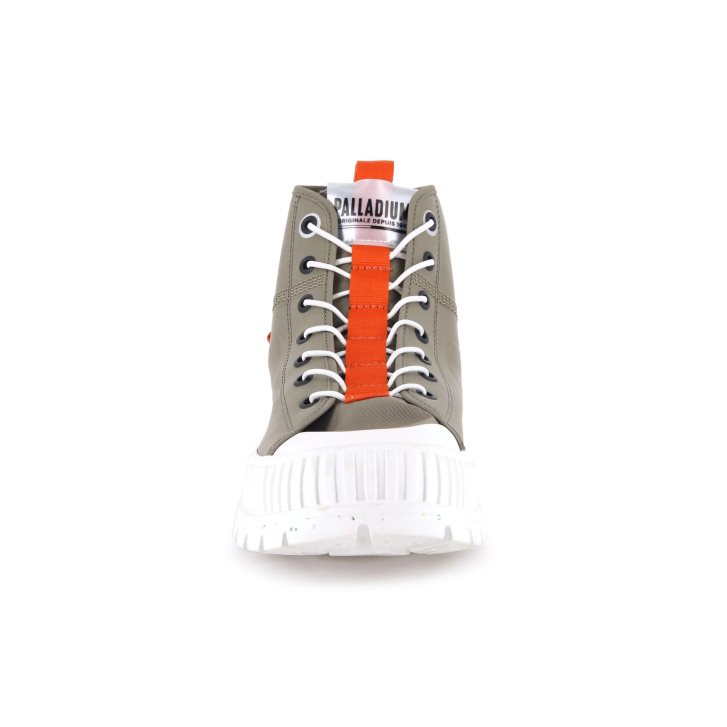 Palladium Pallashock Mid Ticket To Earth Stiefel Damen Olivgrün | CH-8YKV9