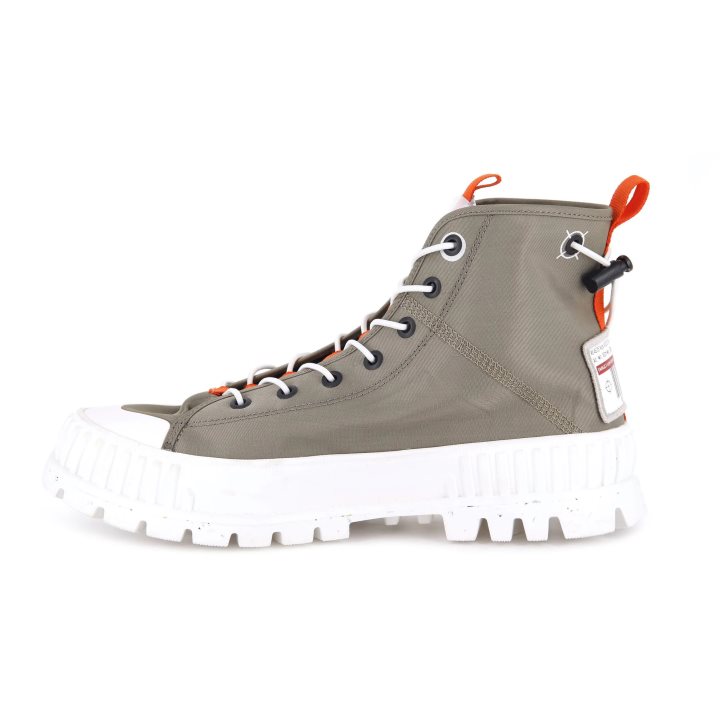 Palladium Pallashock Mid Ticket To Earth Stiefel Damen Olivgrün | CH-8YKV9