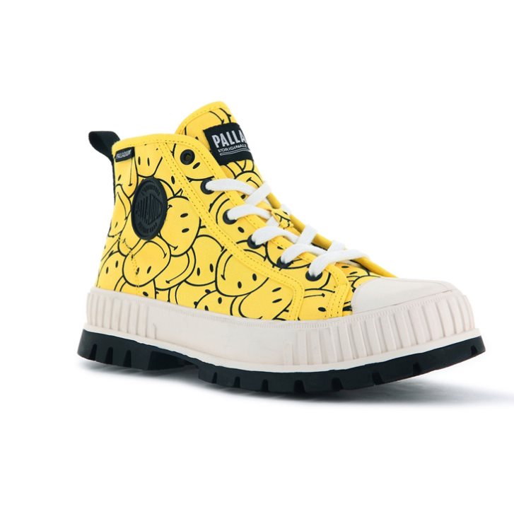 Palladium Pallashock Smiley Ao Stiefel Damen Gelb | CH-0XJG3