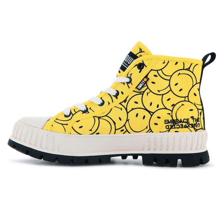 Palladium Pallashock Smiley Ao Stiefel Damen Gelb | CH-0XJG3