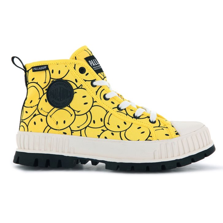 Palladium Pallashock Smiley Ao Stiefel Damen Gelb | CH-0XJG3