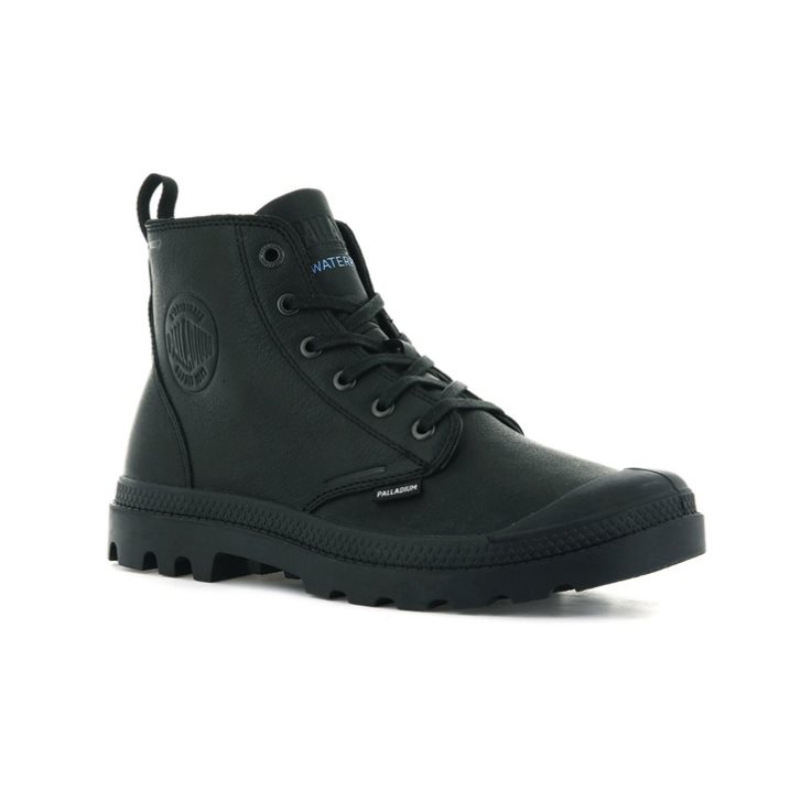 Palladium Pampa Hi Ess Leather WP+ Stiefel Herren Schwarz | CH-2RLH1