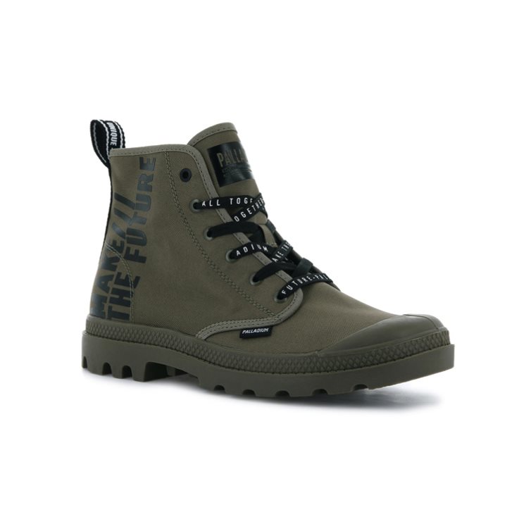 Palladium Pampa Hi Future Stiefel Damen Olivgrün | CH-7YIQ2