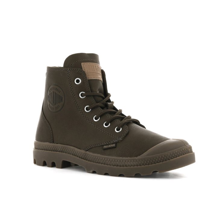 Palladium Pampa Hi Leather UL Stiefel Damen Schokolade | CH-0AEH6
