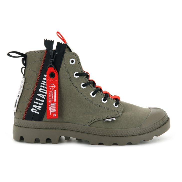 Palladium Pampa Hi Ticket To Earth Stiefel Herren Olivgrün | CH-1QMV4