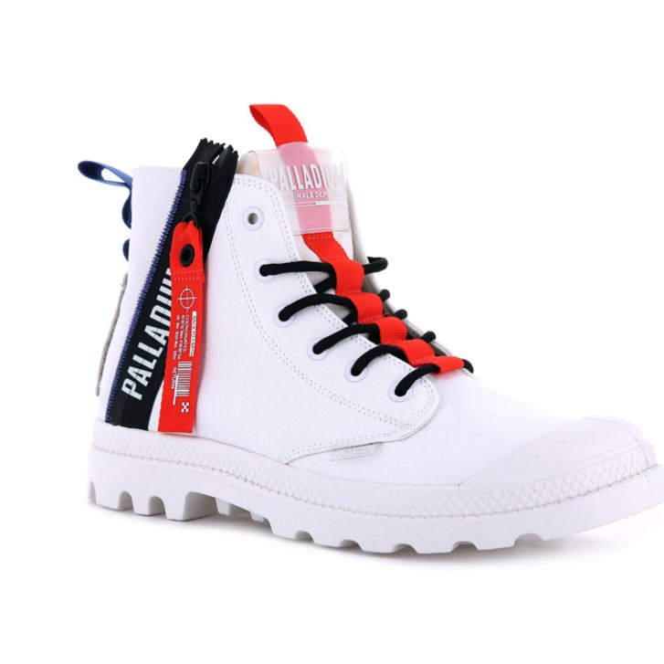 Palladium Pampa Hi Ticket To Earth Stiefel Damen Weiß | CH-2ZRI1