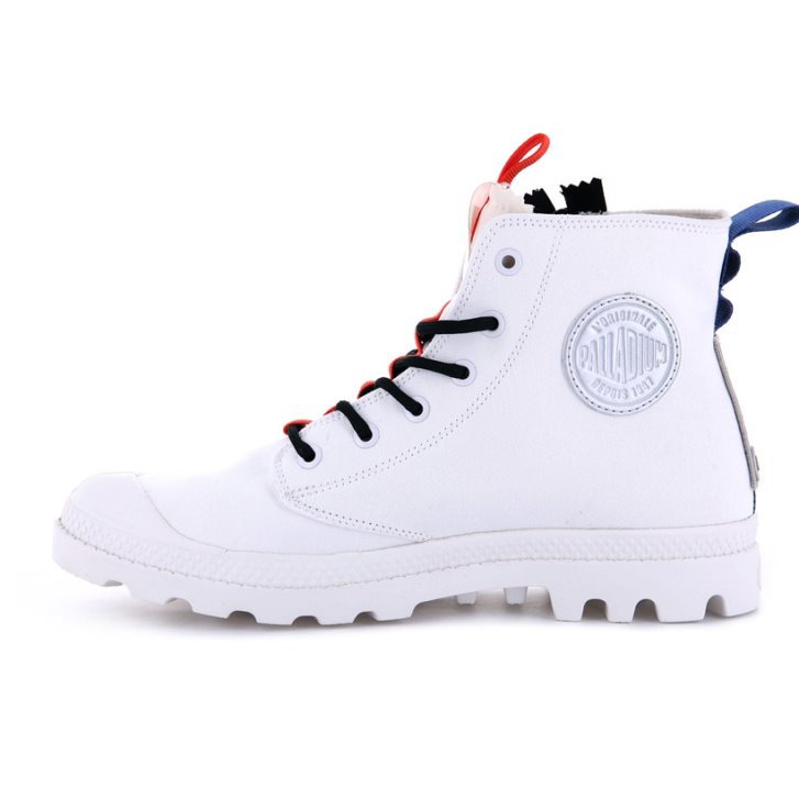 Palladium Pampa Hi Ticket To Earth Stiefel Damen Weiß | CH-2ZRI1