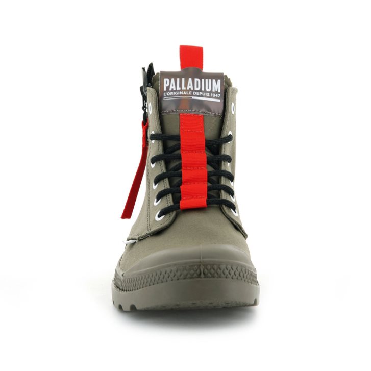 Palladium Pampa Hi Ticket To Earth Stiefel Damen Olivgrün | CH-6ZTM9