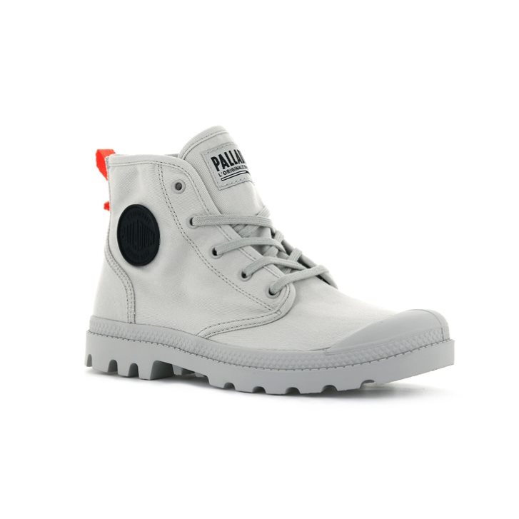 Palladium Pampa Hi Twill Stiefel Damen Hellgrau | CH-0RTP1