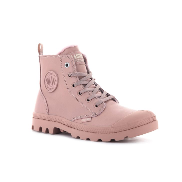 Palladium Pampa Hi Zip Leather S Stiefel Damen Rosa | CH-5YON7
