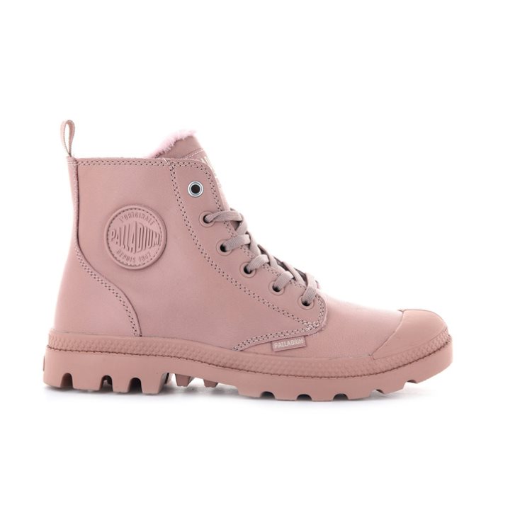 Palladium Pampa Hi Zip Leather S Stiefel Damen Rosa | CH-5YON7