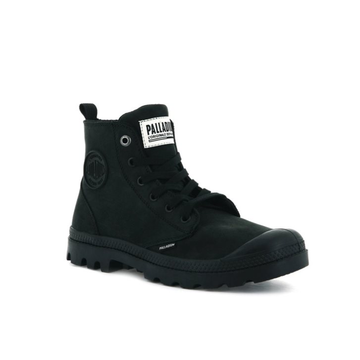 Palladium Pampa Hi Zip Nubuck Stiefel Damen Schwarz | CH-3JHE4