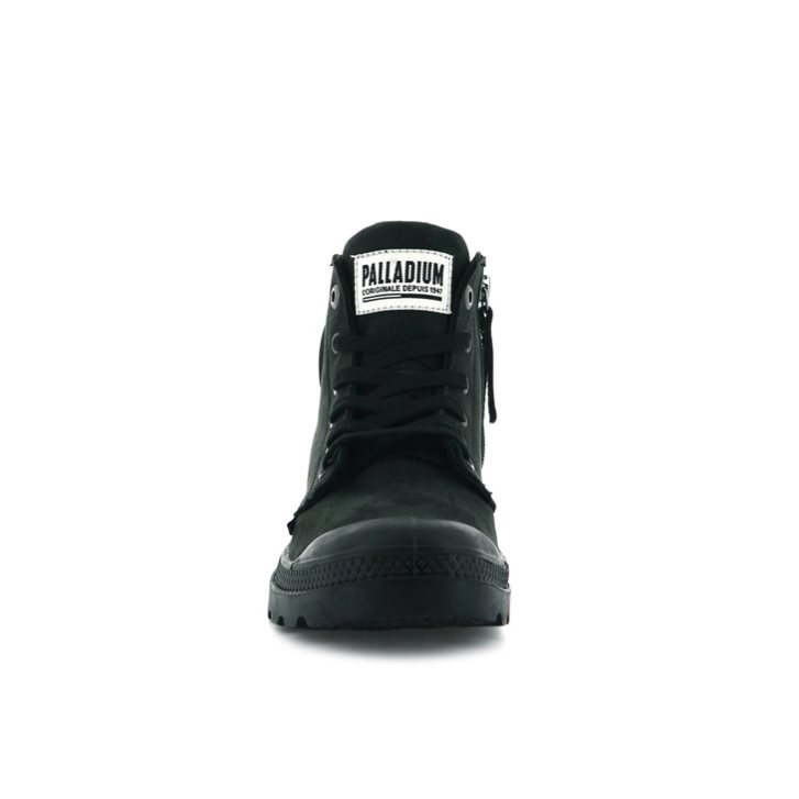 Palladium Pampa Hi Zip Nubuck Stiefel Damen Schwarz | CH-3JHE4