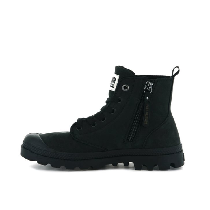 Palladium Pampa Hi Zip Nubuck Stiefel Damen Schwarz | CH-3JHE4