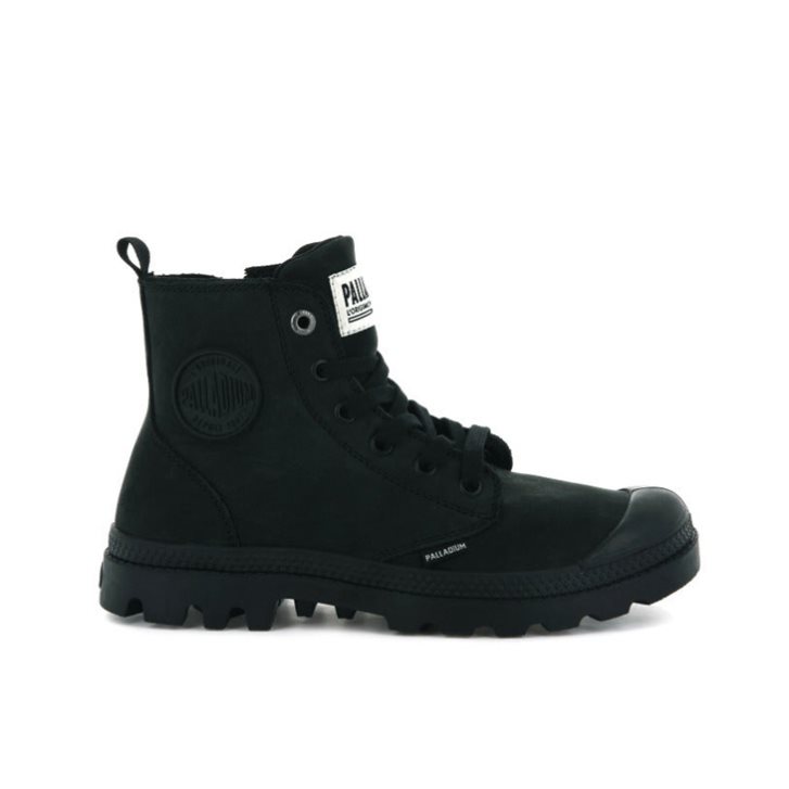 Palladium Pampa Hi Zip Nubuck Stiefel Damen Schwarz | CH-3JHE4