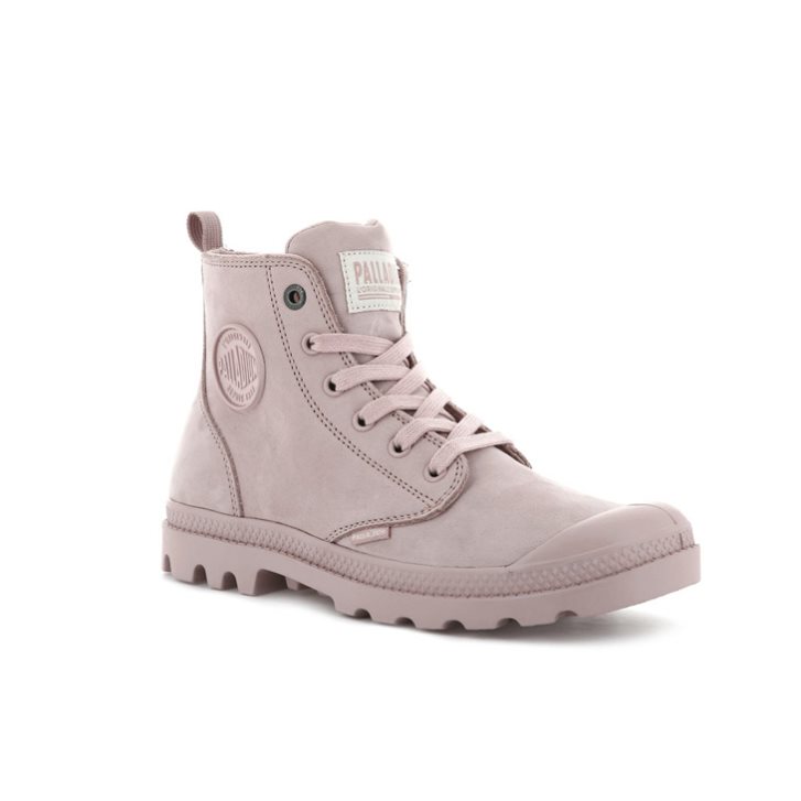 Palladium Pampa Hi Zip Nubuck Stiefel Damen Rosa | CH-4KGF8