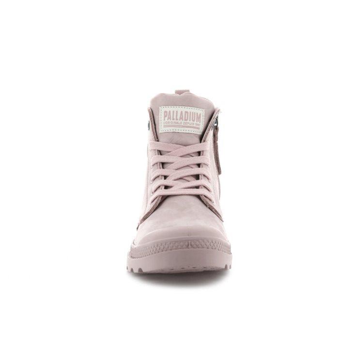 Palladium Pampa Hi Zip Nubuck Stiefel Damen Rosa | CH-4KGF8