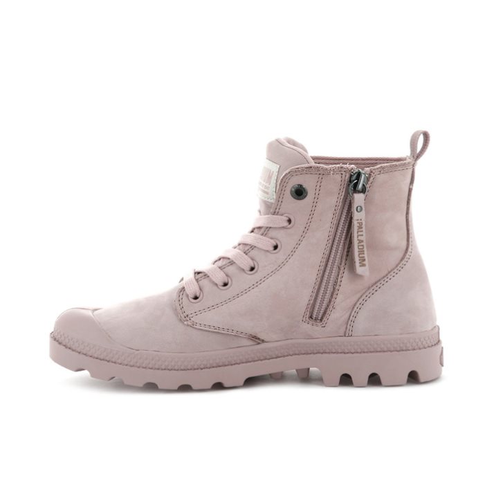 Palladium Pampa Hi Zip Nubuck Stiefel Damen Rosa | CH-4KGF8