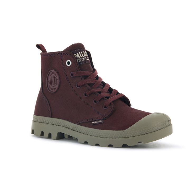 Palladium Pampa Hi Zip SL Stiefel Damen Bordeaux | CH-3YNQ9