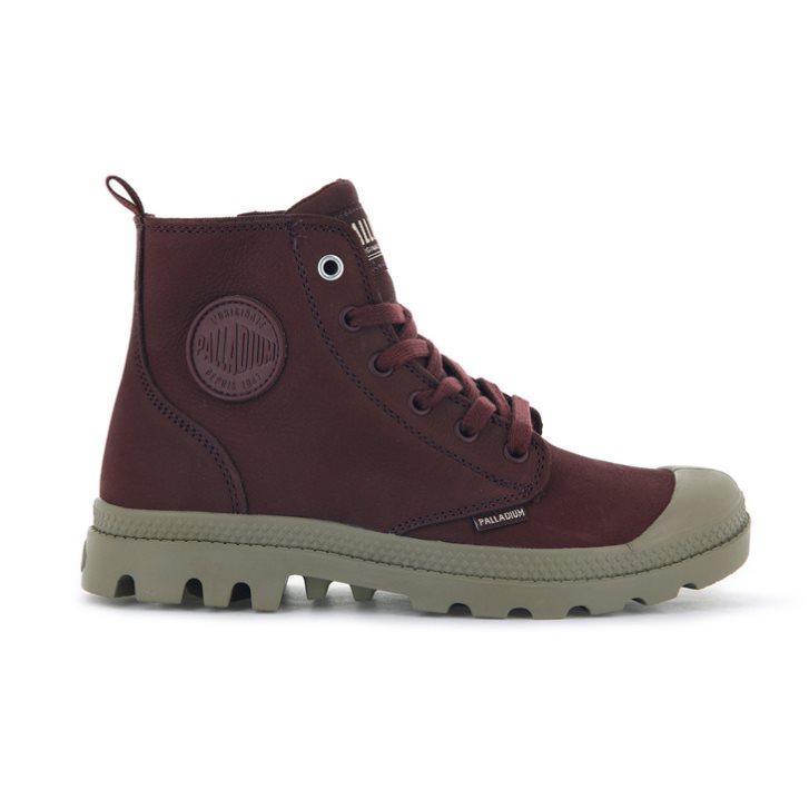 Palladium Pampa Hi Zip SL Stiefel Damen Bordeaux | CH-3YNQ9