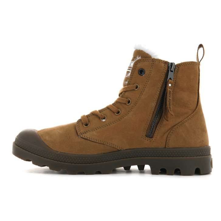 Palladium Pampa Hi Zip WL Stiefel Herren Braun | CH-5OBJ4