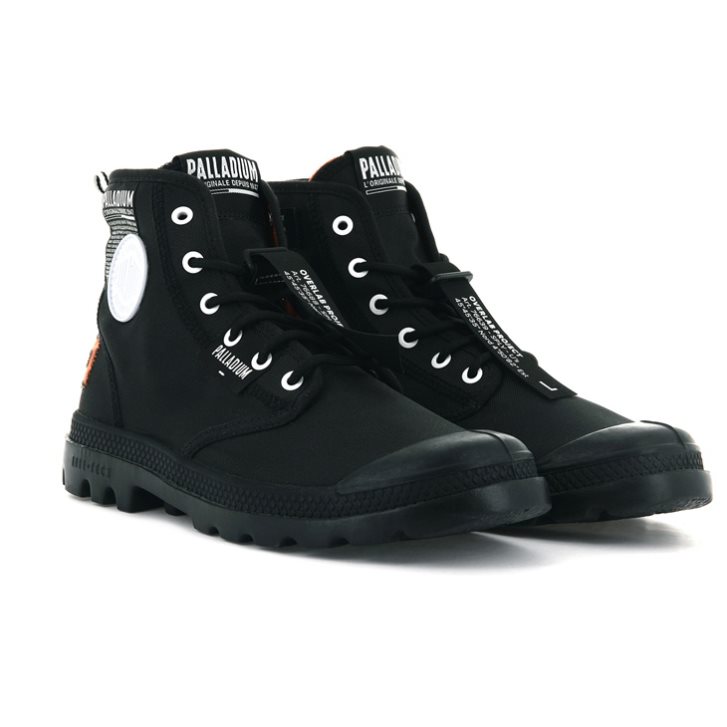 Palladium Pampa Lite Overlab Stiefel Damen Schwarz | CH-1ZSQ7