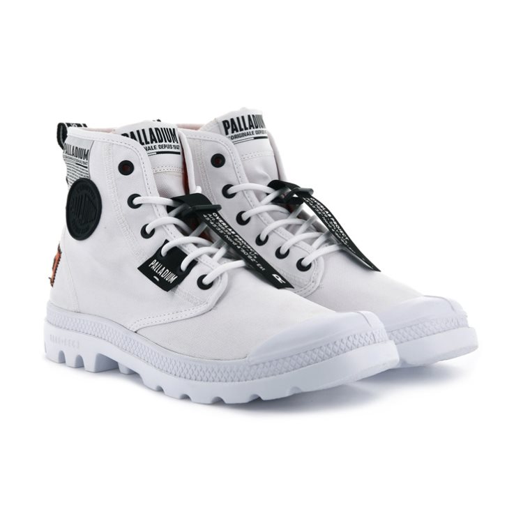Palladium Pampa Lite Overlab Stiefel Herren Weiß | CH-6RIP4