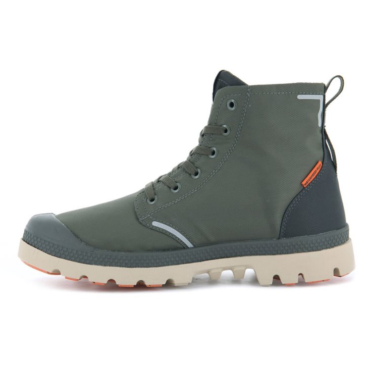 Palladium Pampa Lite+ Recycle WP+ Stiefel Damen Olivgrün | CH-0UIJ9