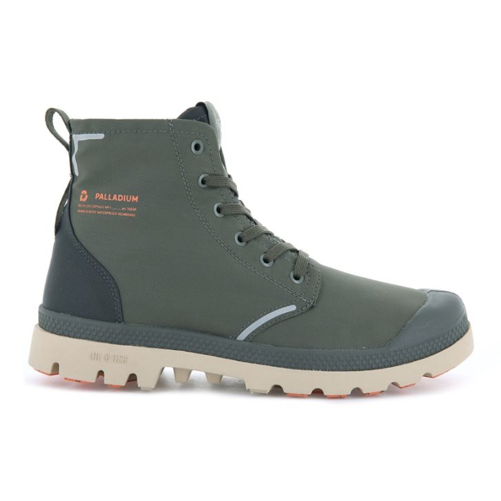 Palladium Pampa Lite+ Recycle WP+ Stiefel Damen Olivgrün | CH-0UIJ9