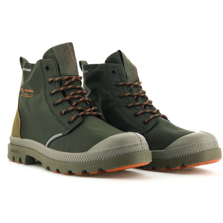 Palladium Pampa Lite+ Recycle WP+ Stiefel Damen Olivgrün | CH-7NEH0