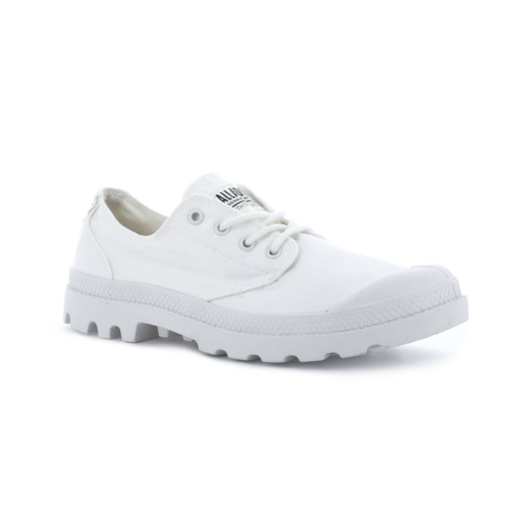 Palladium Pampa OX Organic Oxfords Schuhe Damen Weiß | CH-5EYS0
