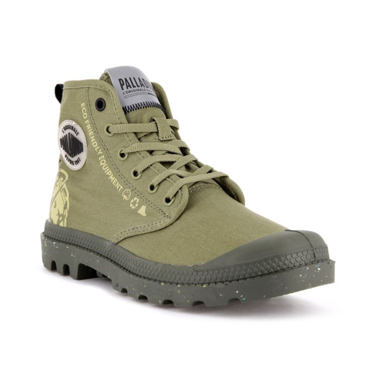 Palladium Pampa Organic Metro Stiefel Herren Olivgrün | CH-6LOT3