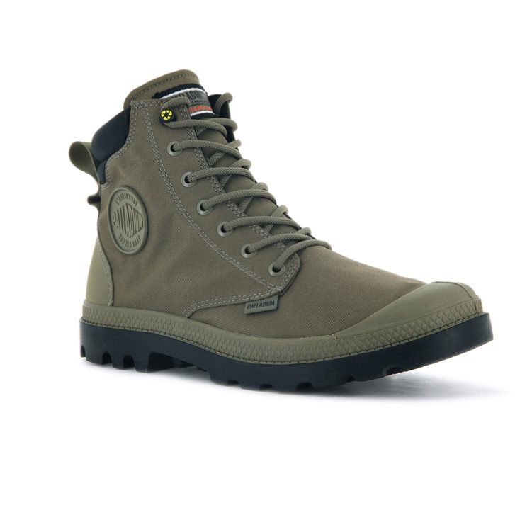 Palladium Pampa SC Recycle WP+N Stiefel Damen Olivgrün | CH-1KZC0