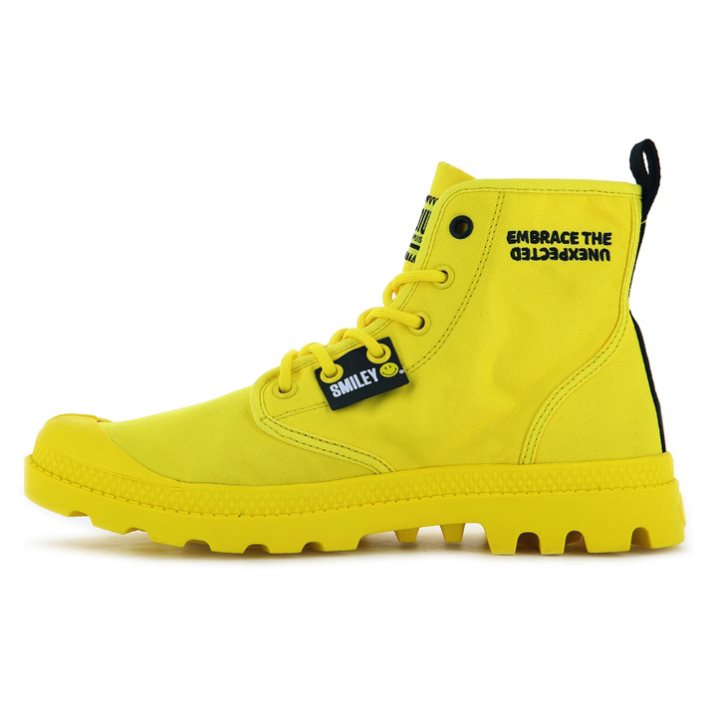 Palladium Pampa Smiley Change Stiefel Damen Gelb | CH-3ZXT8