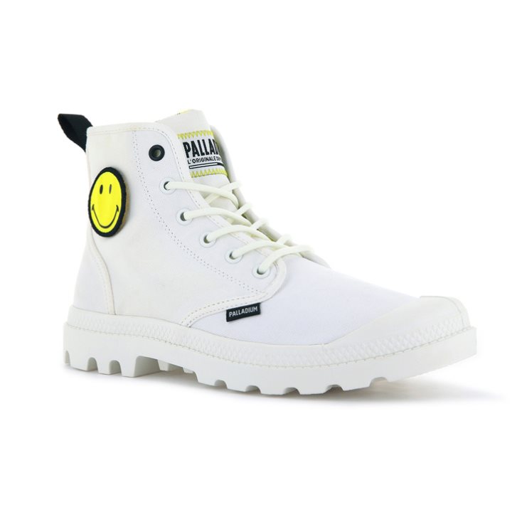 Palladium Pampa Smiley Change Stiefel Damen Weiß | CH-5KYM9