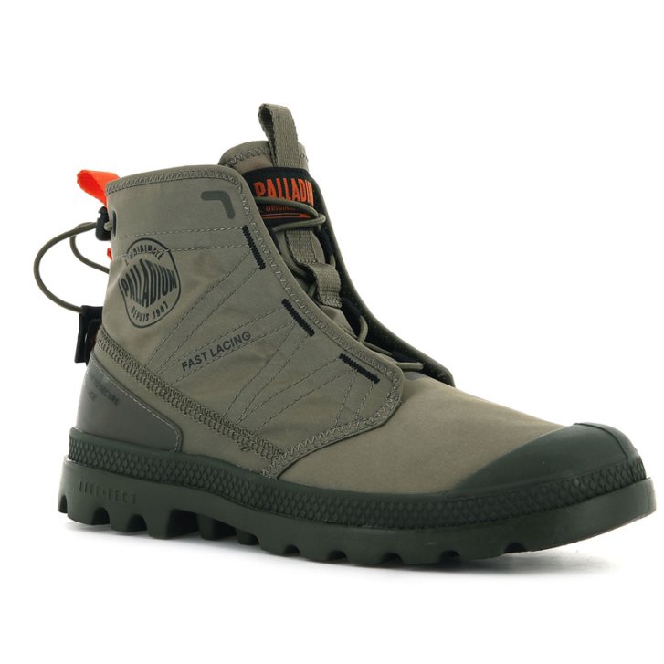 Palladium Pampa Travel Lite Stiefel Herren Olivgrün | CH-2PAT0