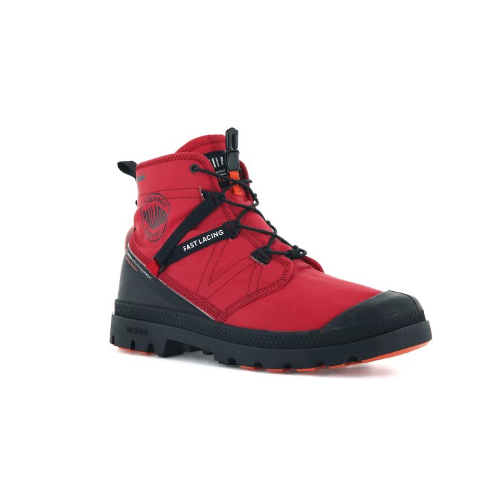 Palladium Pampa Travel Lite+ Wasserdichte Stiefel Damen Rot | CH-3BCH8