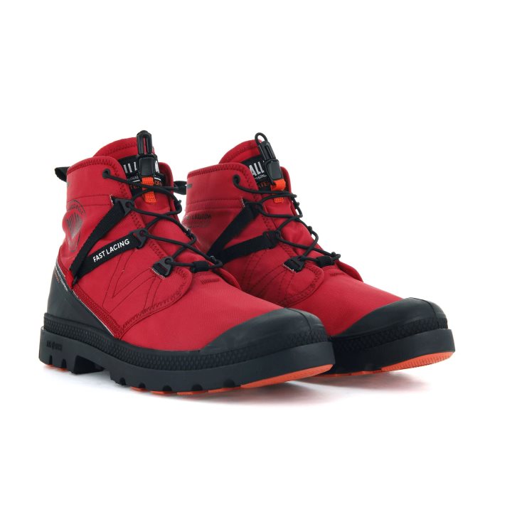 Palladium Pampa Travel Lite+ Wasserdichte Stiefel Damen Rot | CH-3BCH8