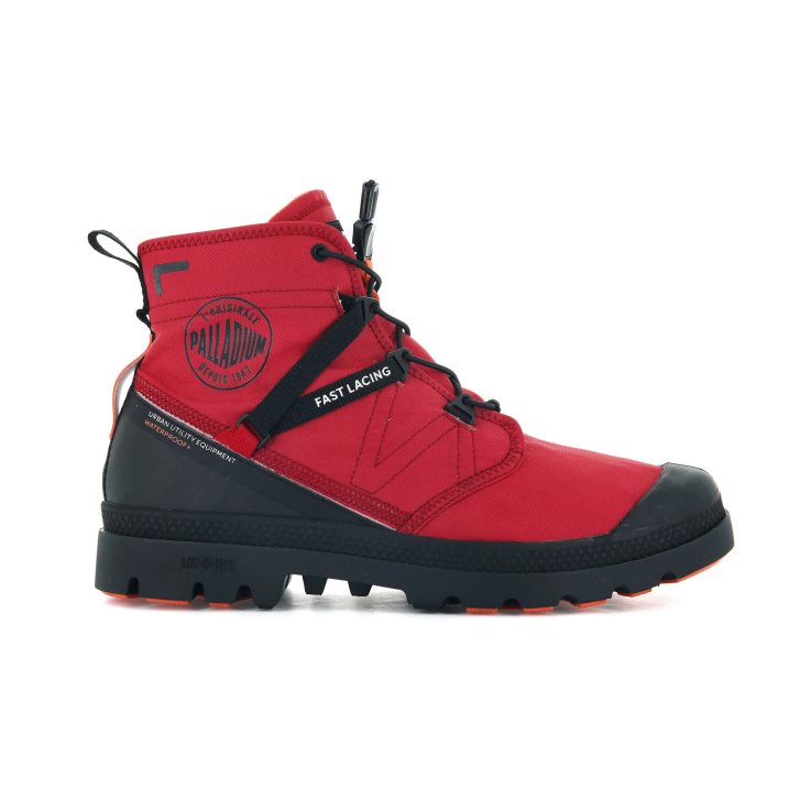 Palladium Pampa Travel Lite+ Wasserdichte Stiefel Damen Rot | CH-3BCH8