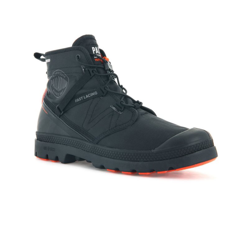 Palladium Pampa Travel Lite+ Wasserdichte Stiefel Damen Schwarz | CH-4OBF8