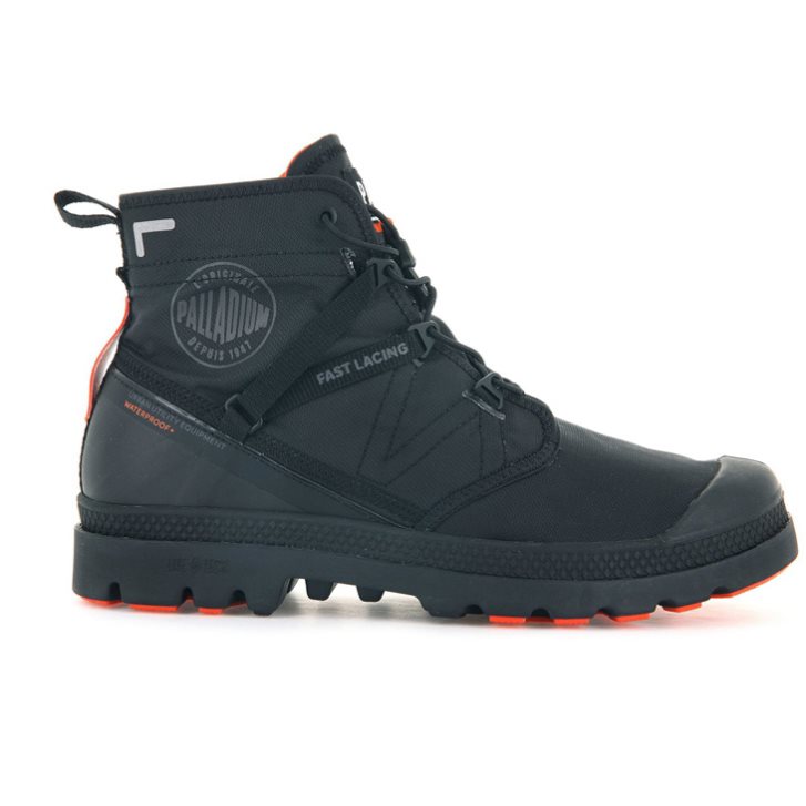 Palladium Pampa Travel Lite+ Wasserdichte Stiefel Damen Schwarz | CH-4OBF8