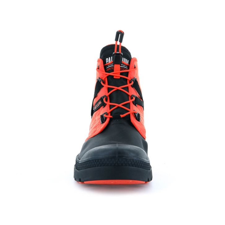 Palladium Pampa Travel Lite+ Wasserdichte Stiefel Damen Schwarz Orange | CH-5WSA6