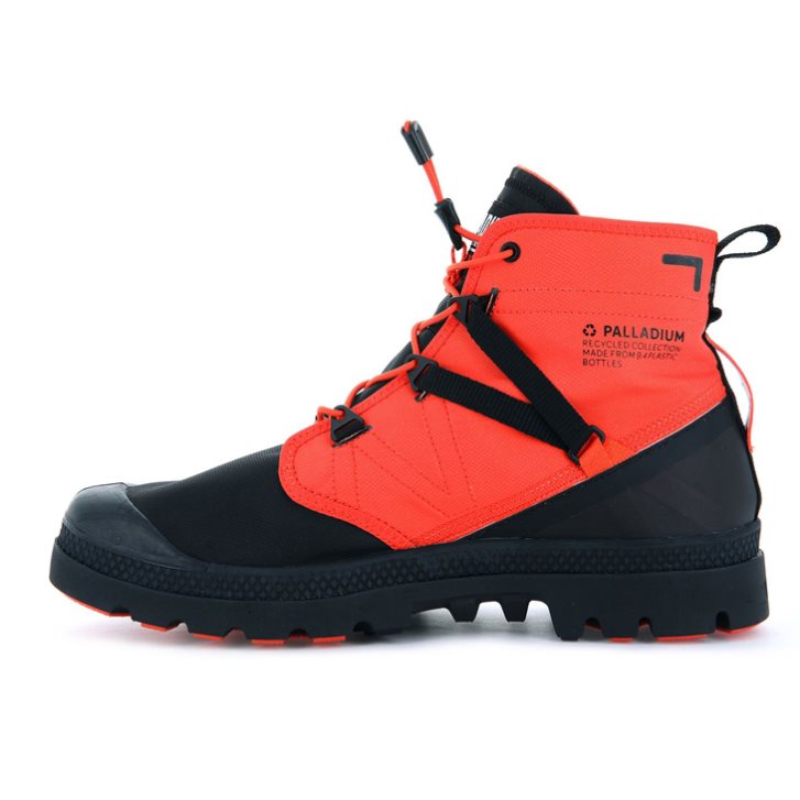 Palladium Pampa Travel Lite+ Wasserdichte Stiefel Damen Schwarz Orange | CH-5WSA6
