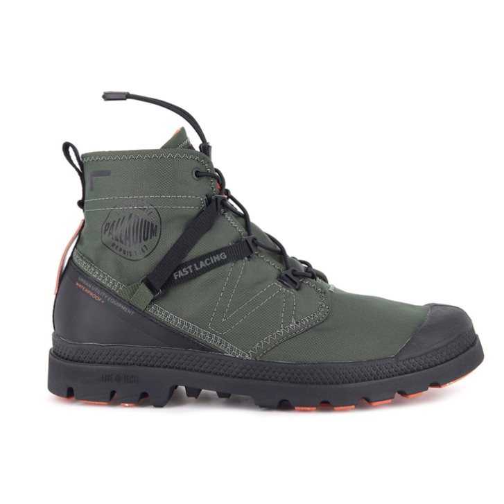 Palladium Pampa Travel Lite+ Wasserdichte Stiefel Damen Olivgrün | CH-7RVQ6