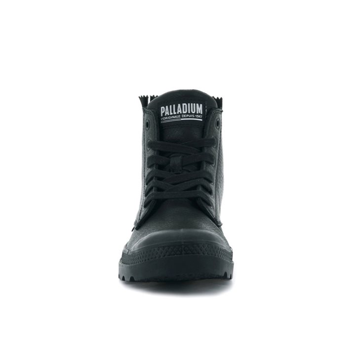 Palladium Pampa Ubn Zips Leather Stiefel Damen Schwarz | CH-7OXP6