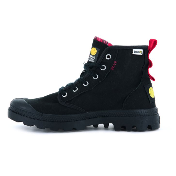 Palladium Pampa X Smiley 1970 Stiefel Damen Schwarz | CH-1YRS5