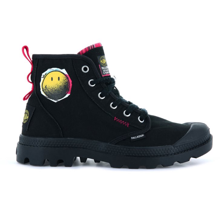 Palladium Pampa X Smiley 1970 Stiefel Damen Schwarz | CH-1YRS5