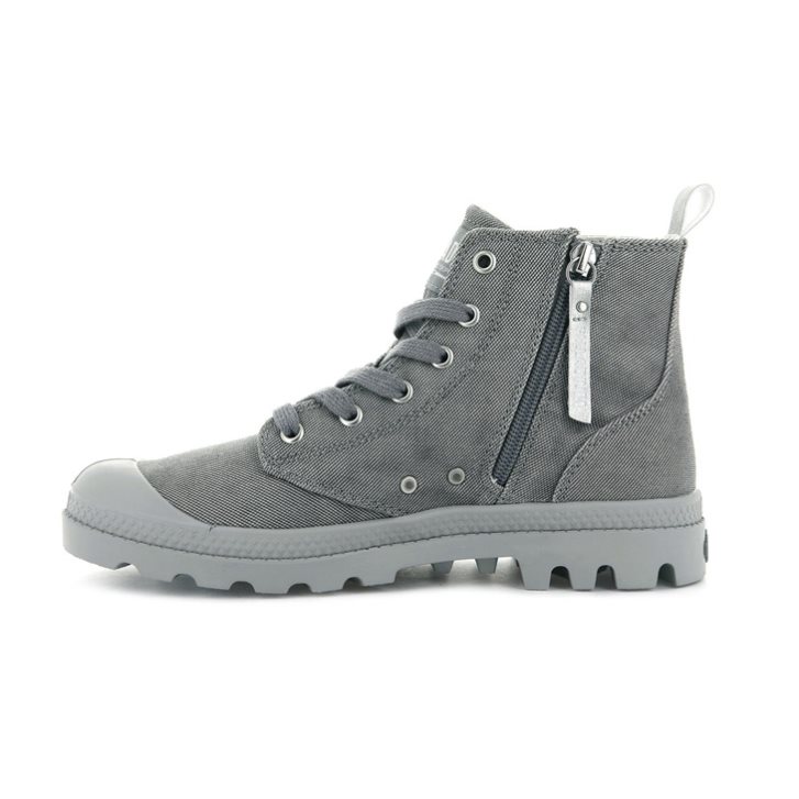 Palladium Pampa Zip Desertwash Stiefel Damen Dunkelgrau | CH-8GRF2