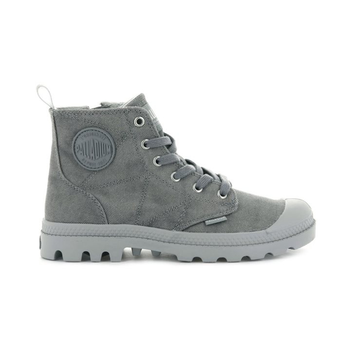 Palladium Pampa Zip Desertwash Stiefel Damen Dunkelgrau | CH-8GRF2