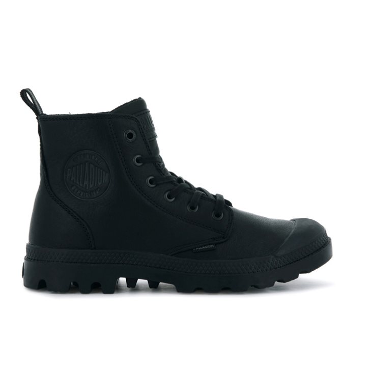 Palladium Pampa Zip Leather ESS Stiefel Damen Schwarz | CH-0AJM2